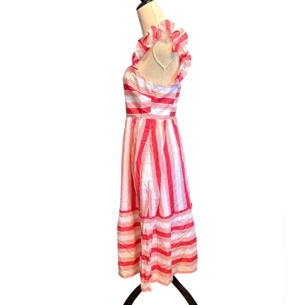 NWT- J-Crew Striped squareneck midi dress. - Picture 2 of 6